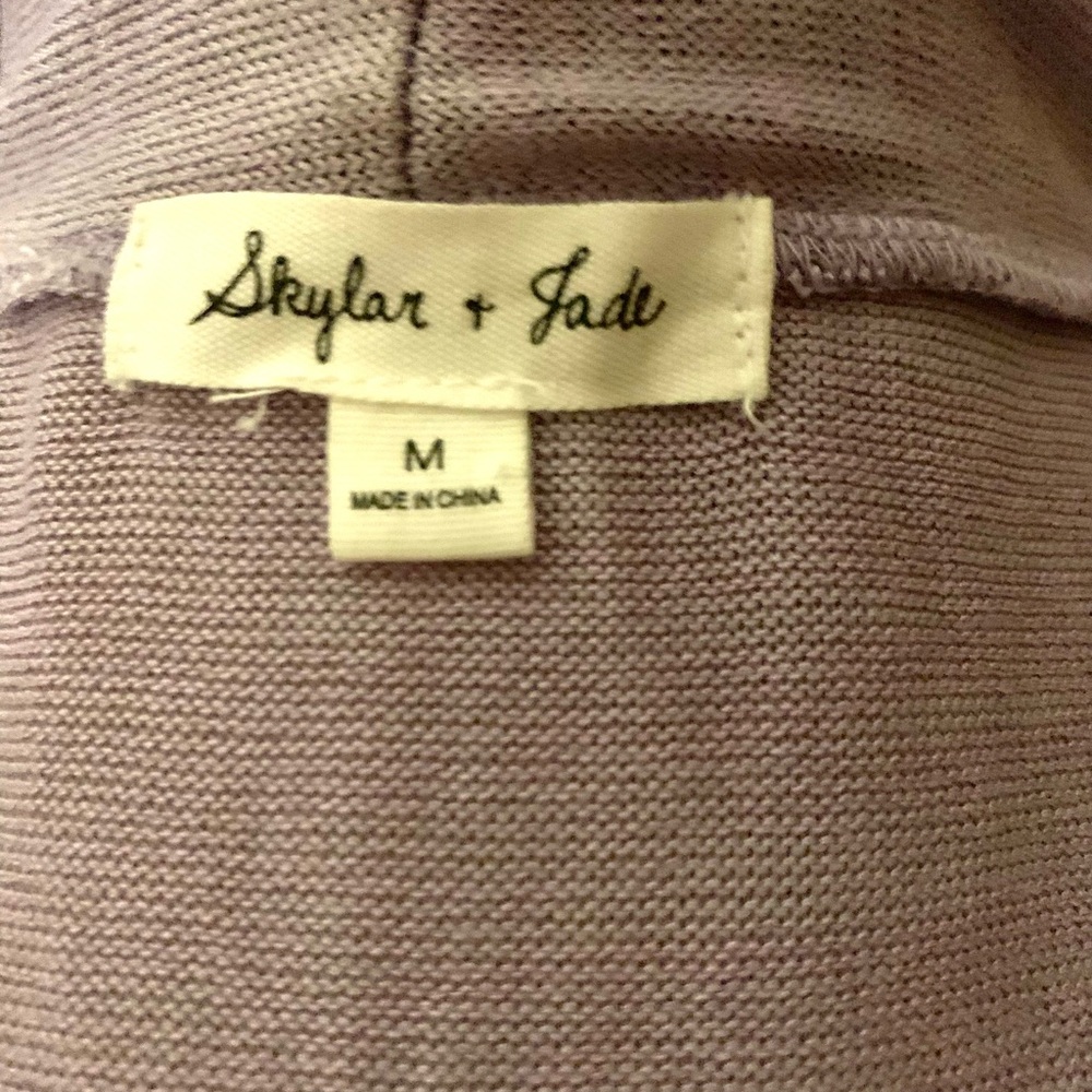 Lavender Open Front Cardigan - Picture 5 of 5